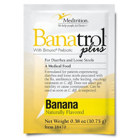 Medtrition Banatrol Plus package with banana flavor on a white background