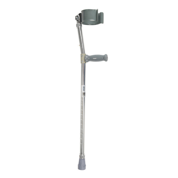 Cane with adjustable arm and gray handle on a white background