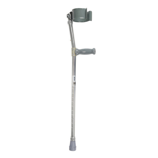 Cane with adjustable arm and gray handle on a white background