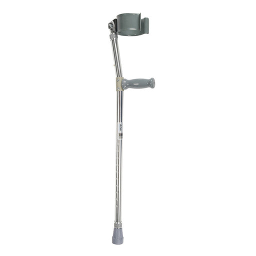 Cane with adjustable arm and gray handle on a white background