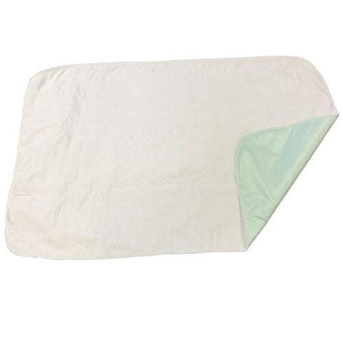 Folded blanket with white and light green colors on a white background