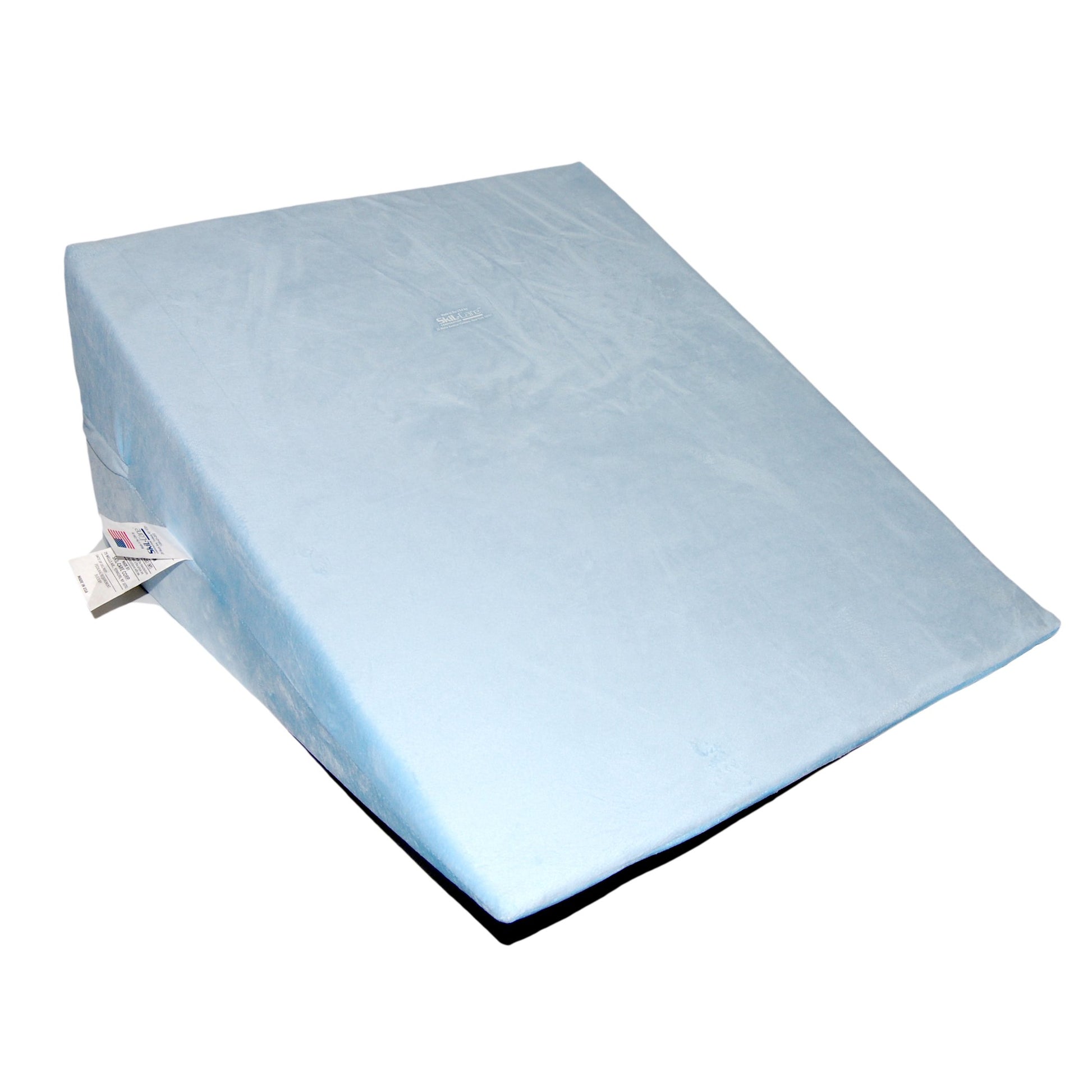 Blue wedge pillow on a white background