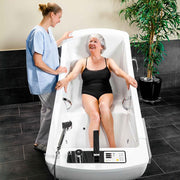 woman using the avero tub