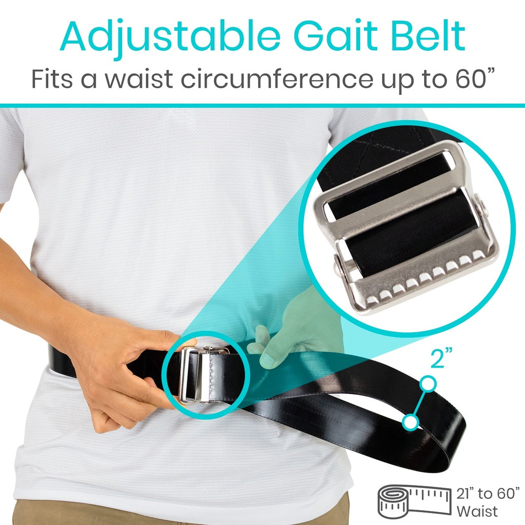 adjustable gait belt with buckle