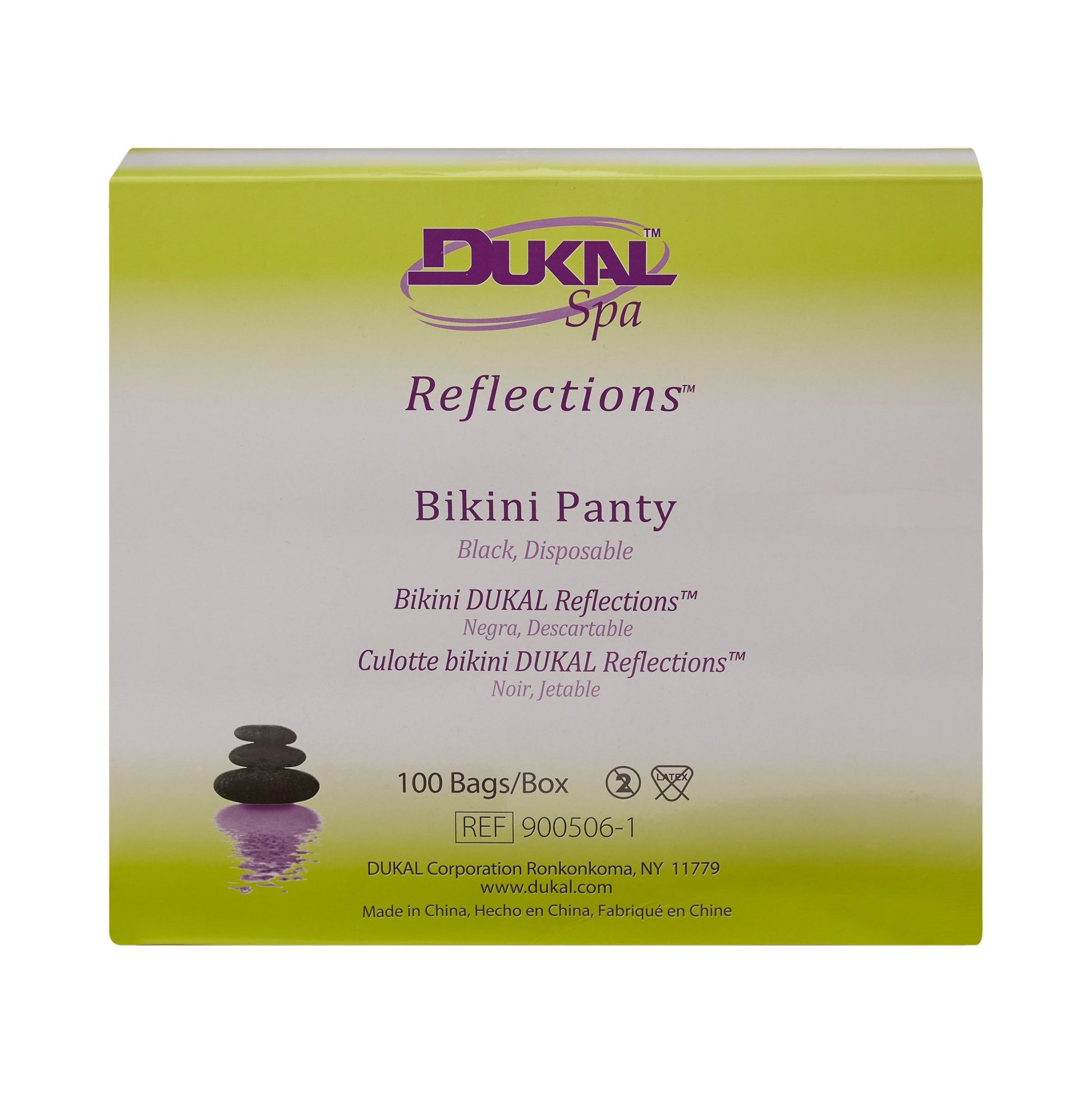 Box of Dukal Spa Reflections Bikini Panty on a white background