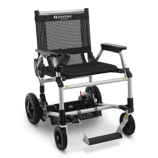 Foldable travel wheelchair with 'journey' branding on a white background