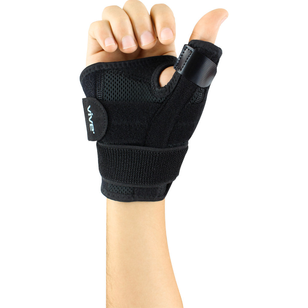 Thumb Brace with Removable Metal Splints - Adjustable Support for Joint stiffness and discomfort & Carpal Tunnel