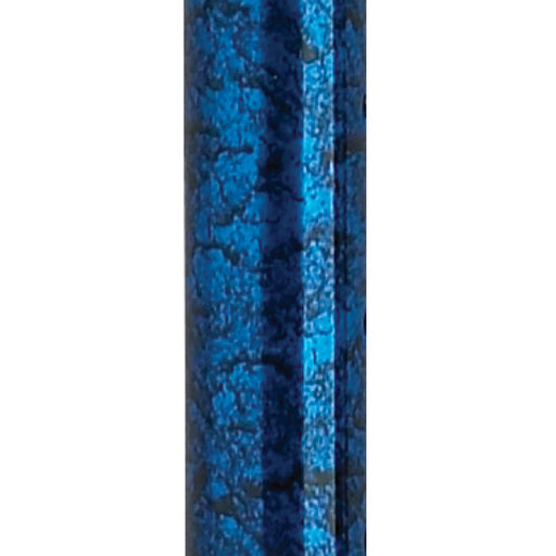 Blue textured cylindrical object on a white background