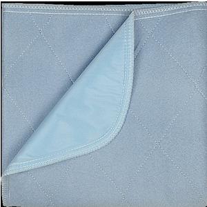 Light blue quilted fabric with a diamond pattern