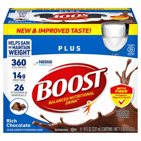 Box of Boost Balanced Nutritional Drink Rich Chocolate flavor with Nestle logo