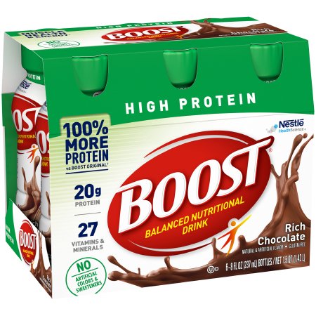 Boost High Protein Rich Chocolate Flavor Liquid Oral Supplement - 8 oz Bottle