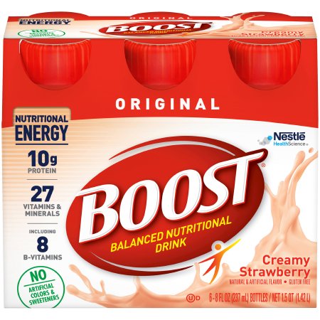Oral Supplement Boost® Original Creamy Strawberry Flavor Liquid 8 oz. Bottle