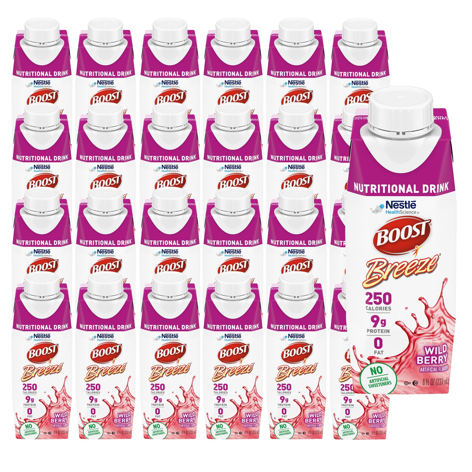 Oral Supplement Boost Breeze® Wild Berry Flavor Liquid 8 oz. Carton