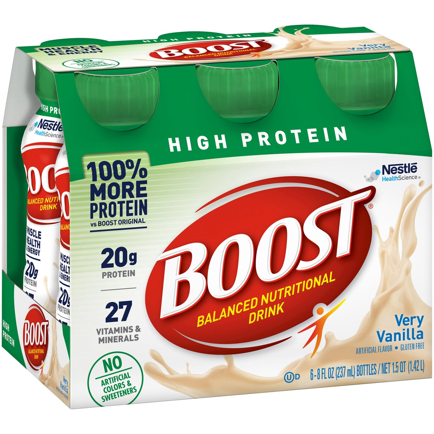 Oral Supplement Boost® High Protein Very Vanilla Flavor Liquid 8 oz. Bottle