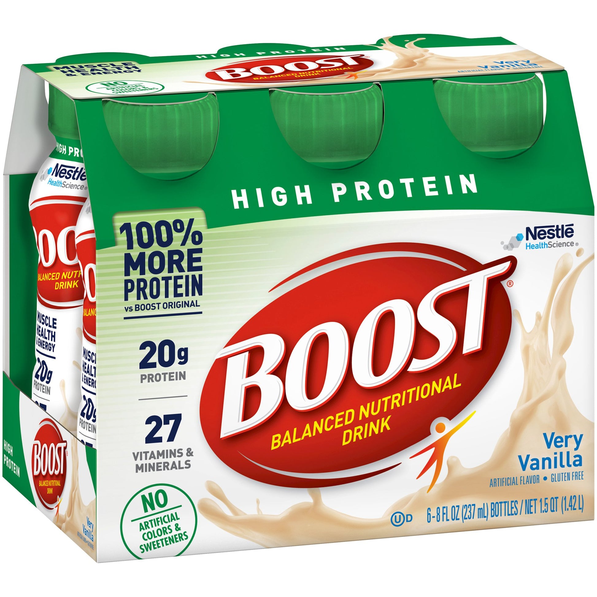 Oral Supplement Boost® High Protein Very Vanilla Flavor Liquid 8 oz. Bottle