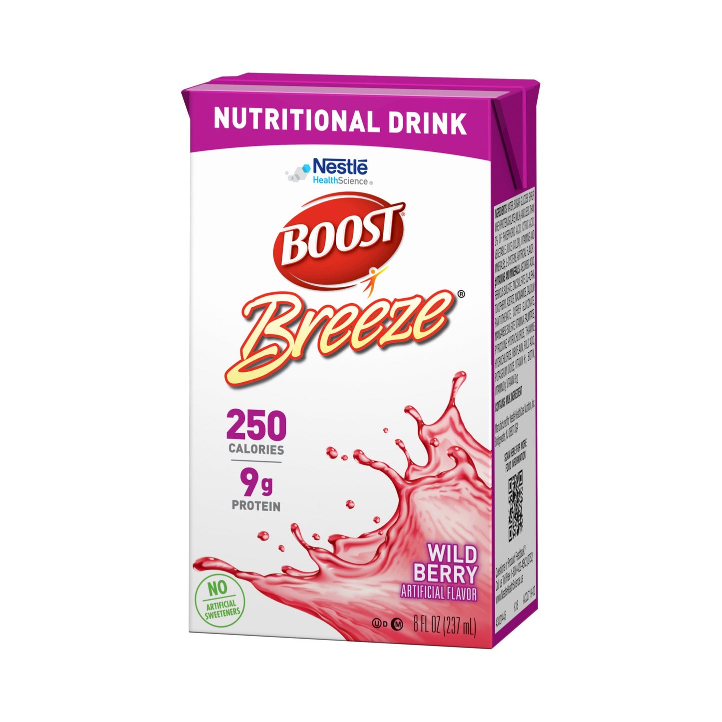 Oral Supplement Boost Breeze® Wild Berry Flavor Liquid 8 oz. Carton