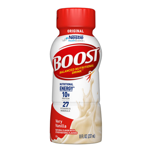 boost bottle of vanilla drink
