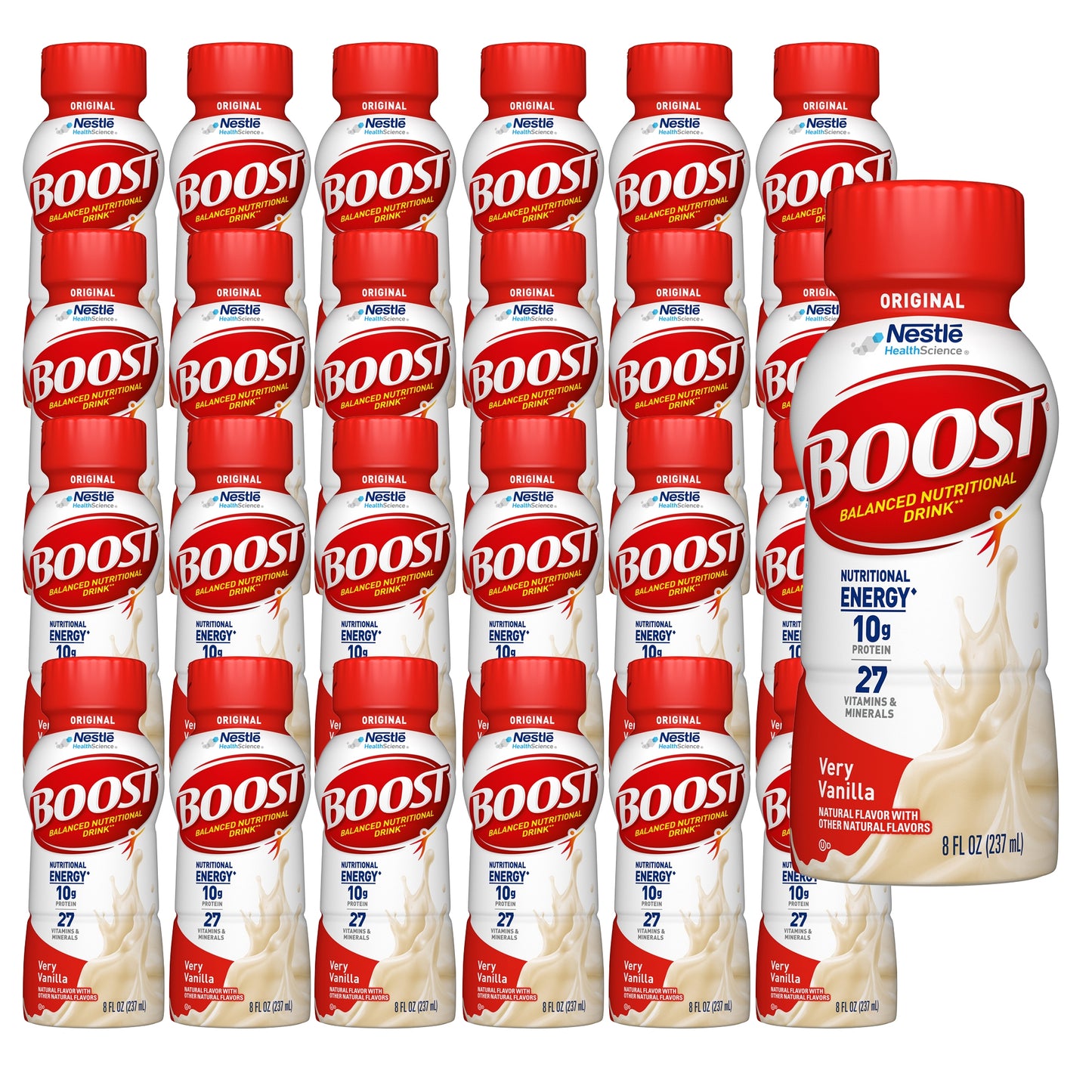 boost bottle of vanilla drink