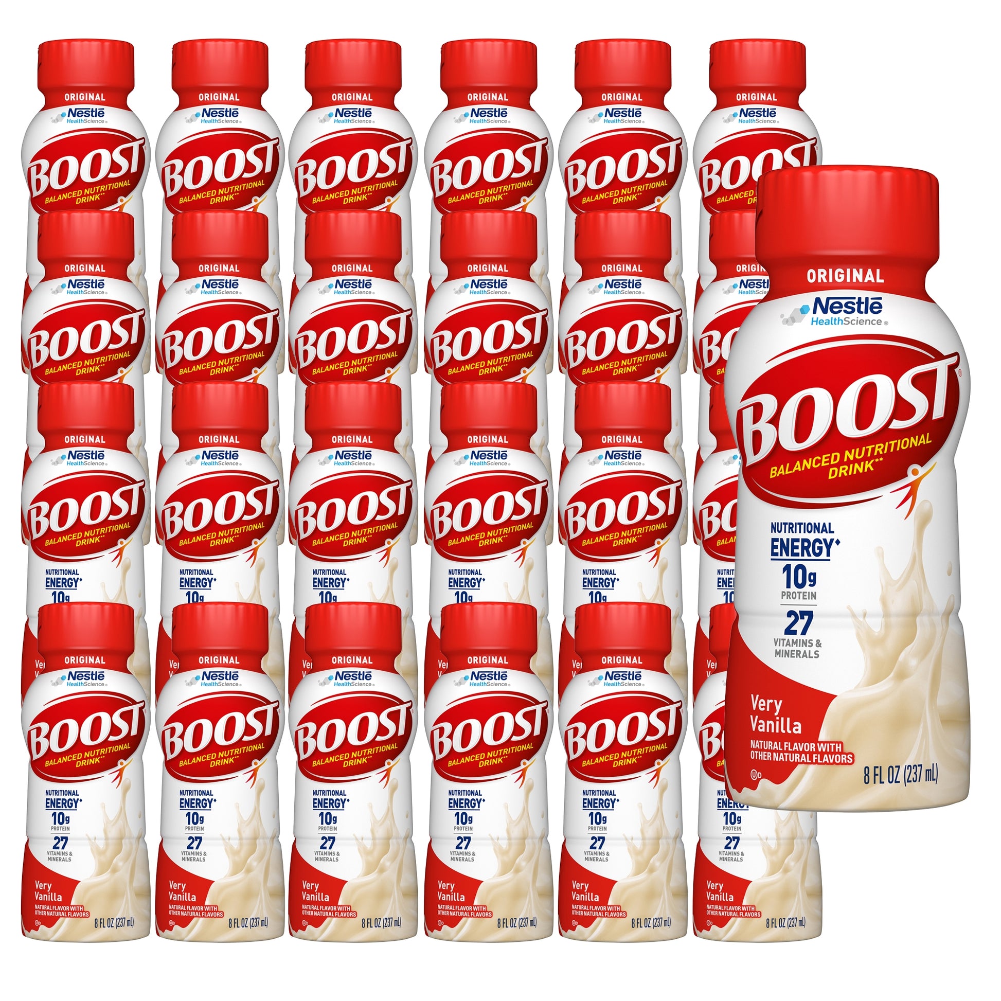 boost bottle of vanilla drink