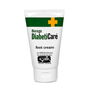 Borage DiabetiCare foot cream tube on a white background
