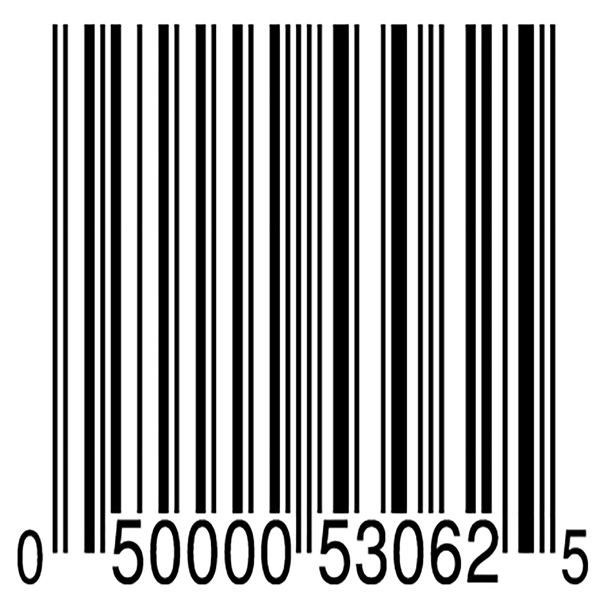 Barcode with a unique sequence of numbers on a white background