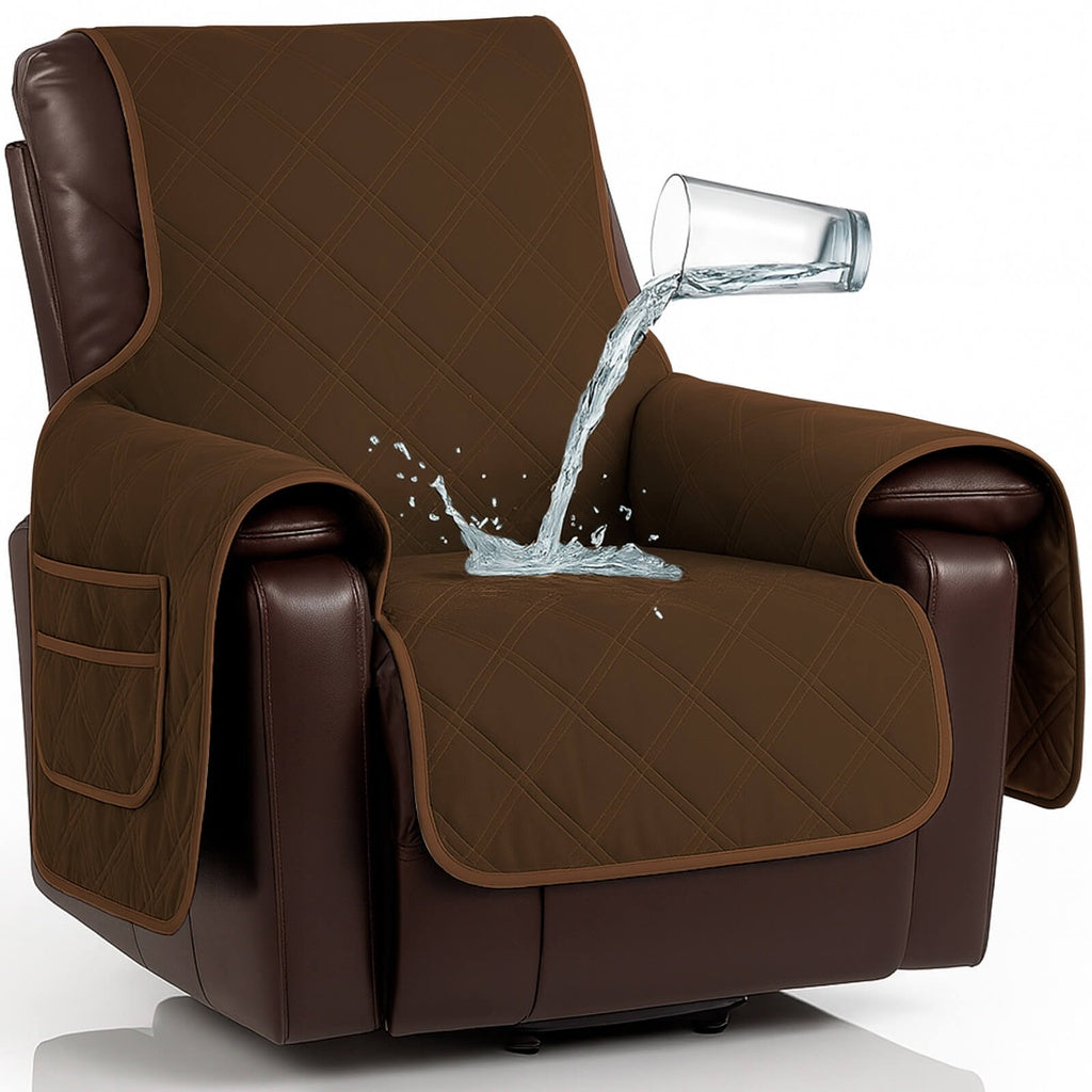 waterproof chair protector in brown