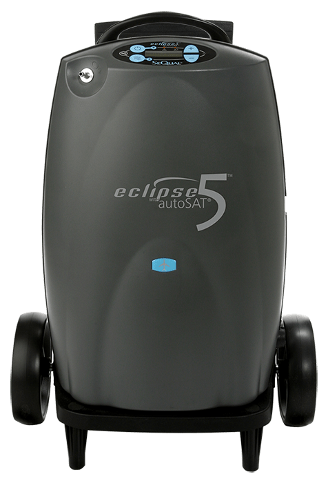 Black O2 device with 'eclipse autosat' branding on a white background