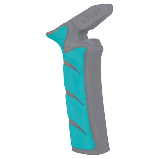 Gray and teal grip with 'Vive' branding on a white background