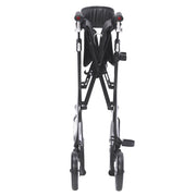 Black walker with wheels on a white background