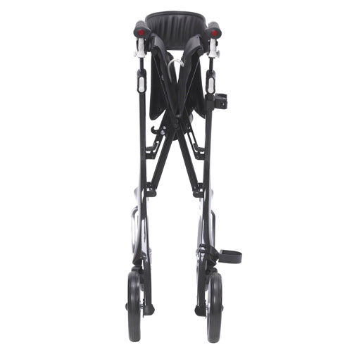 Black walker with wheels on a white background