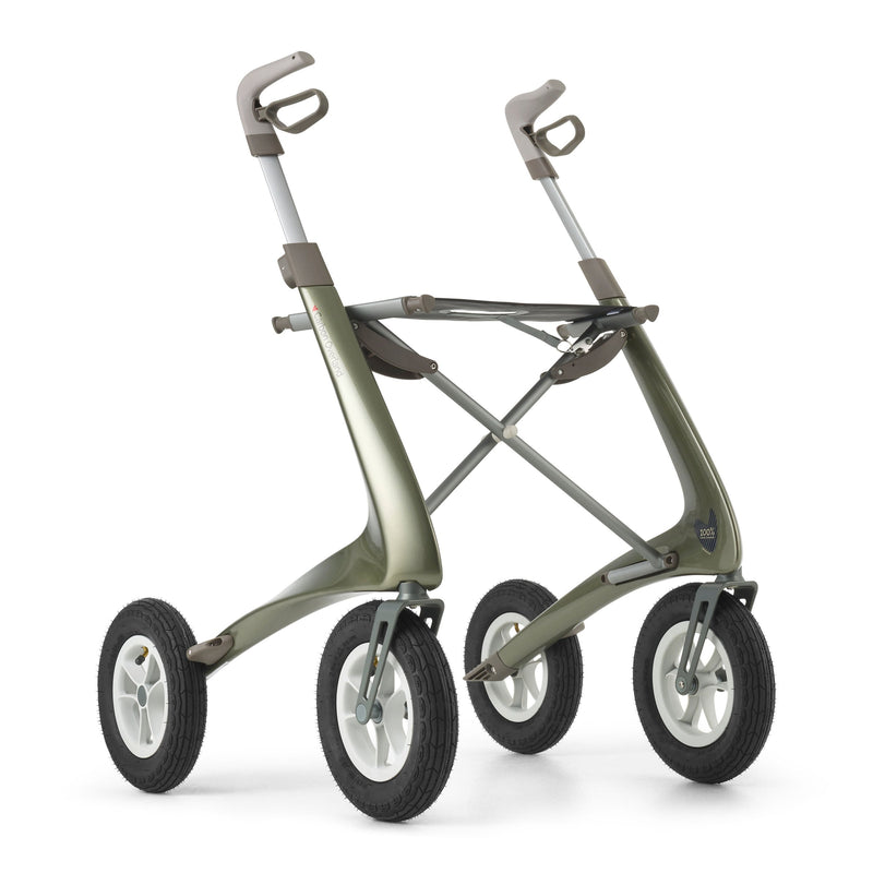 Foldable rollator on a white background