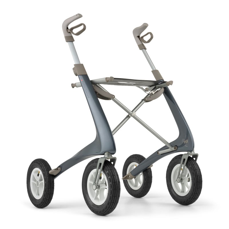 Foldable rollator on a white background
