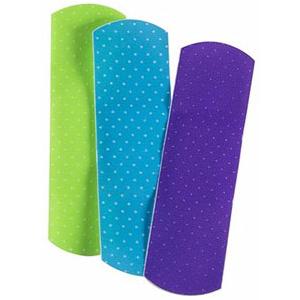 Cardinal Health™ Adhesive Plastic Bandage, Neon Design, 3/4" x 3", Sterile