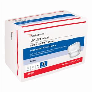 Cardinal Health Sure Care Super Protective Underwear – Large, 44"–54"