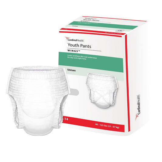 Cardinal Health youth pants with packaging on a white background