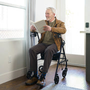 Carex Steel Rolling Walker with Seat