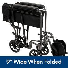 folded transport chair