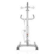 A medical lift with a wheeled base, control console, and adjustable arm assembly, shown on a clean white background.