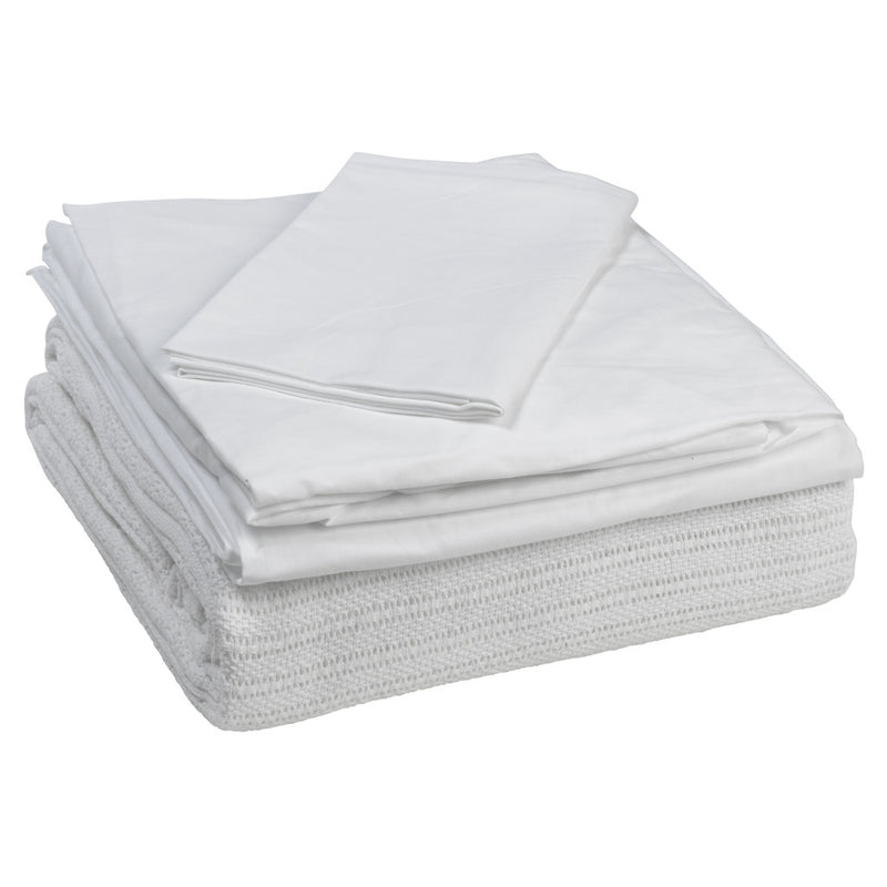 Drive DeVilbiss Extended Length Fitted Bed Sheet 36x84x8 White