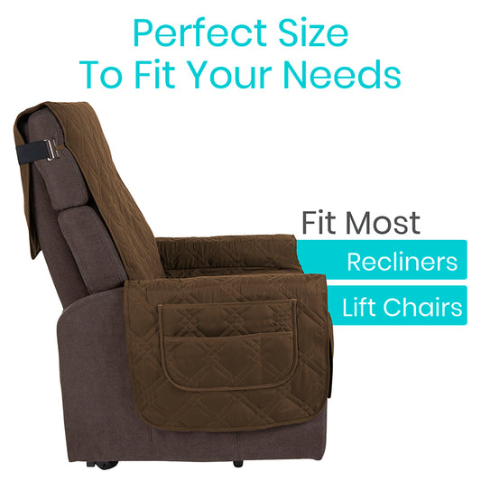 Full Chair Incontinence Pad - Waterproof Recliner Cover with Armrest Protection