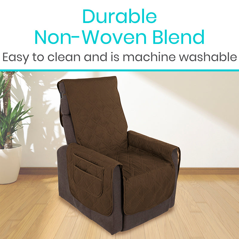 Full Chair Incontinence Pad - Waterproof Recliner Cover with Armrest Protection