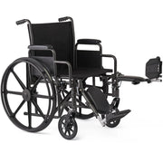 Black wheelchair with reclining backrest on a white background