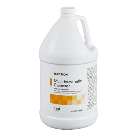 Gallon container of McKesson Multi-Enzymatic Cleanser on a white background