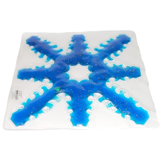 Blue puzzle piece toy on a white background