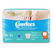 Pack of Comfees premium training pants for children aged 4t-5t on a white background