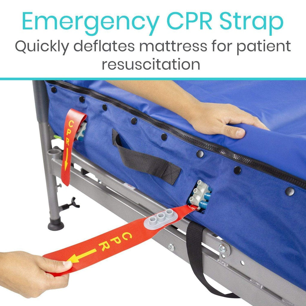 Low Air Loss Alternating Pressure Mattress 8" cpr strap