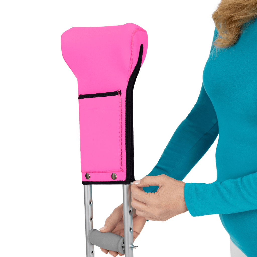 pink crutch pad