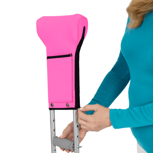 pink crutch pad