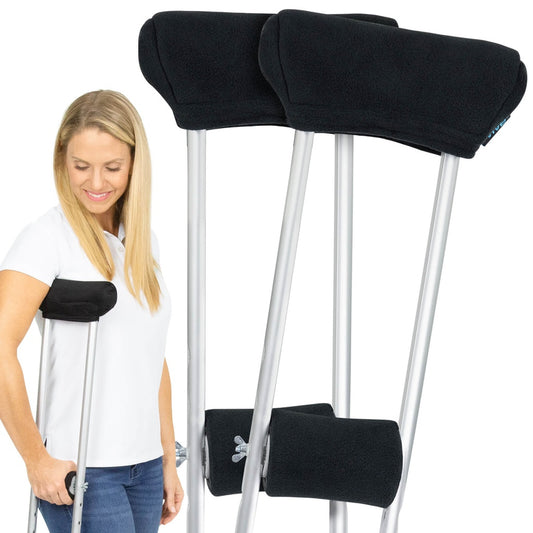 Fleece Crutch Pads With Hand Grips