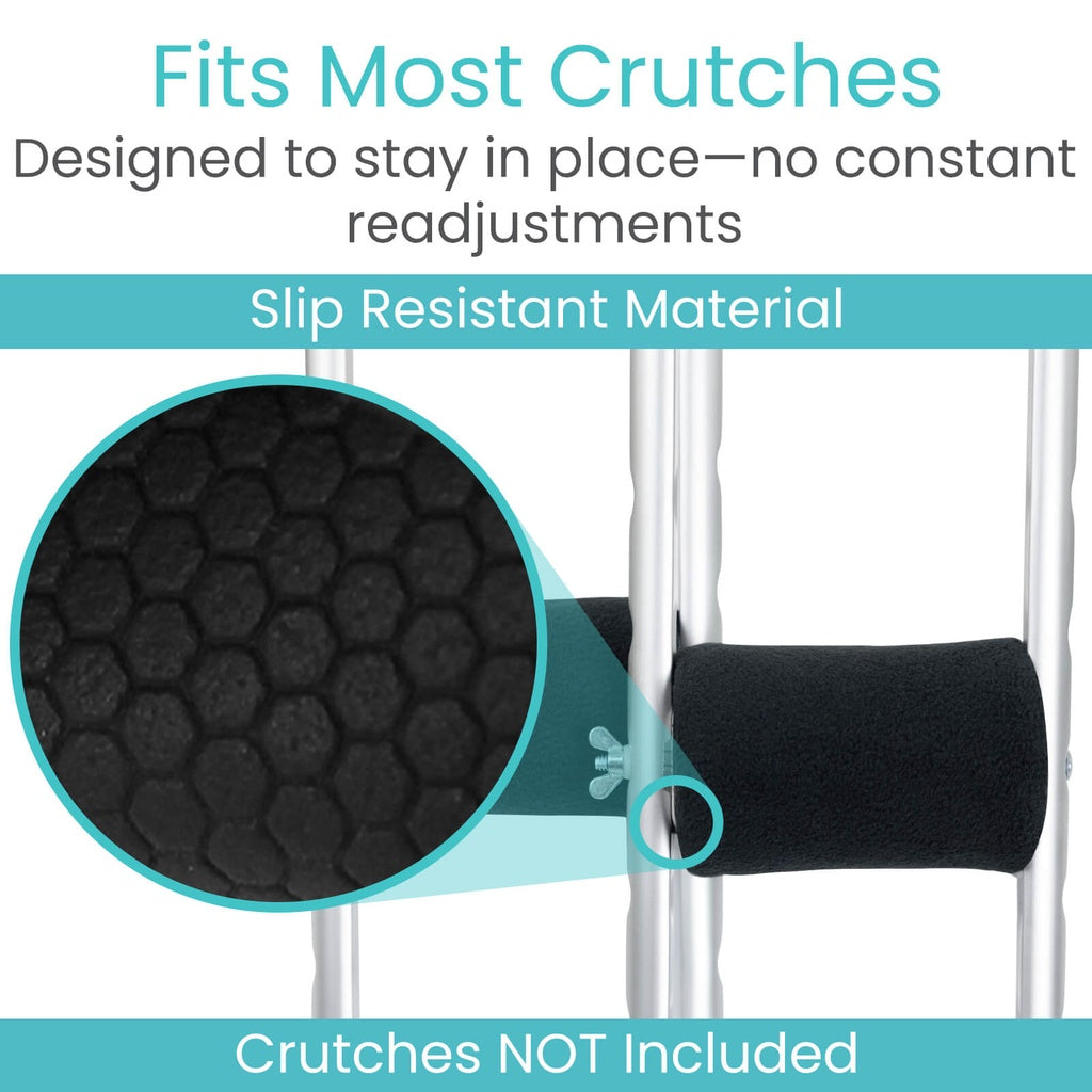 Fleece Crutch Pads With Hand Grips